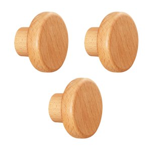 Magideal - 3X Ganchos De Madera Para Abrigos, Ganchos Redondos Para Pared, Artesanía, Estante Para Ropa Creativo De Alta Resistencia, Soporte Para Colgar En La P 5 Cm De Diámetro