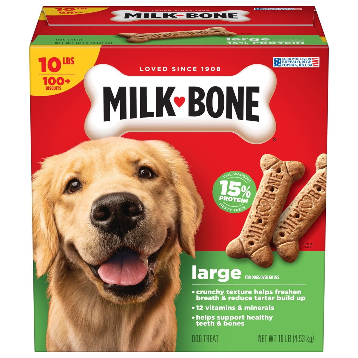 Galletas Milkbone Original Perro Grande 10lb Sabor Carne