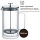 thumbnail image 3 of Cafetera Prensa Francesa Vidrio Doble Pared 1 L Home Logics 1 un, 3 of 8