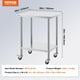 thumbnail image 2 of Mesa de Trabajo Vevor Acero Inoxidable 60x75x95 cm con 4 Ruedas, 2 of 3