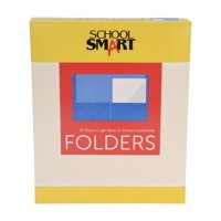 Folder School Smart Con 2 Bolsillos, Color Azul Claro, Paquete De 25
