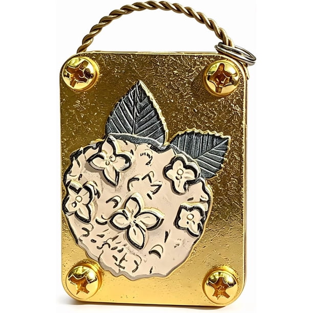 Mini prensa flores kit portátil llavero metal 5x3.5 cm paseos naturaleza manualidades