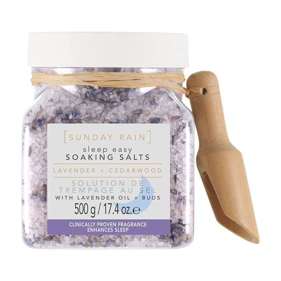 Cristales de baño Sunday Rain Lavanda y madera de cedro 500 g veganos