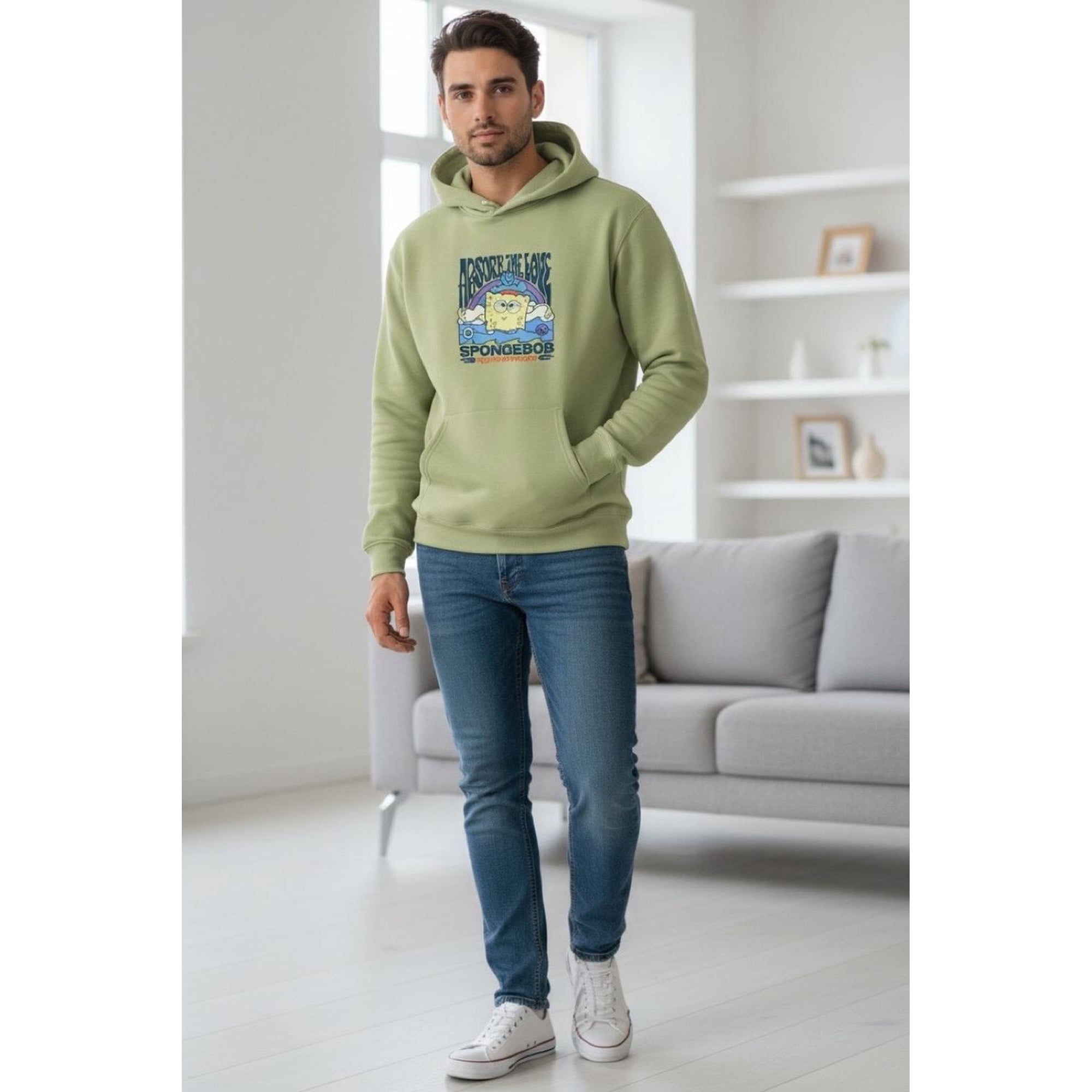 Nickelodeon - Polerón Adulto Bob Esponja Verde S