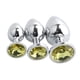 thumbnail image 5 of Pesas De Acero Inoxidable Plug Anal Stopper Jeweled Juguetes Para Adultos Amarillo Claro, 5 of 5