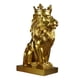 thumbnail image 2 of Estatua Moderna De Cabeza De León, Figurita De Animal, Artesanía De Resina Para Estantería De Escritorio Aureate, 2 of 5