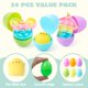 thumbnail image 3 of Huevos de Pascua precargados JOYIN, 24 unidades, con llaveros con mochi y burbujas, 3 of 9