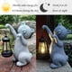 thumbnail image 5 of Estatua solar de gato para jardín Qobumy de resina 17x13x25 cm, 5 of 7