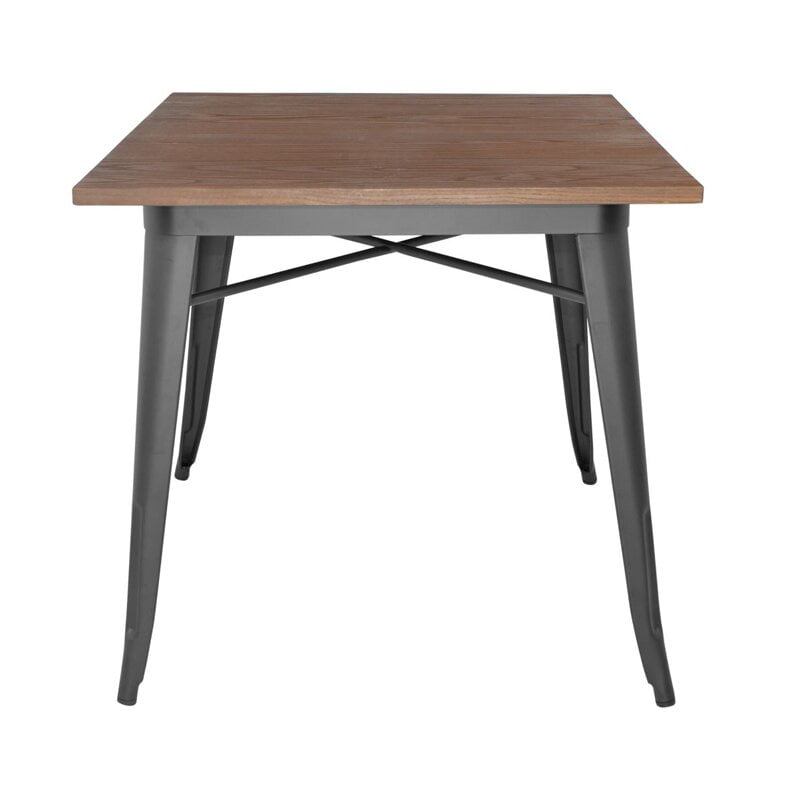 Topdeco - Mesa Tolix 60x60cm Negra Bozzo