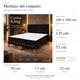 thumbnail image 5 of Cama europea Kumara King con colchón y respaldo lineal negro en felpa 180x200 cm, 5 of 7