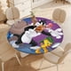 thumbnail image 4 of Silvestre Y Piolín theme Fitted Round Tablecloths Elastic Edged Table Covers Waterproof Table Cloth For Kitchen Holiday Party Tables Decor 150cm, 4 of 6