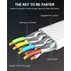 thumbnail image 3 of Cable Ethernet HUGIN CAT 8 de 15 m/50 pies de alta velocidad, 40 Gbps, 2000 MHz, 3 of 7