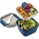 thumbnail image 1 of Recipiente para ensalada para llevar, 1,48 m (52 oz) con 3 compartimentos, ideal para aderezos y refrigerios, para hombres y mujeres., 1 of 7