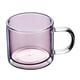thumbnail image 5 of Copa De Vidrio De 250 Ml Copa De Champán De Boca Redonda De Doble Capa Para Café Rosa, 5 of 5