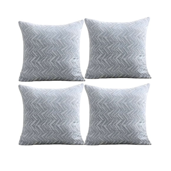 Set De 4 Fundas De Cojines Diseño Maillard 45cm X 45 Cm Celeste
