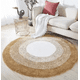 thumbnail image 2 of Alfombra Redonda 100 cm Super Suave Circulos Beige, 2 of 3