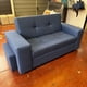 thumbnail image 1 of Sofá Cama Azul Marino Elegant 2 Plazas con Puffs y Respaldo Reclinable, 1 of 4