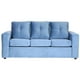 thumbnail image 3 of Living Emanuel 3 Cuerpos Y 2 Poufs - Tela Felpa Azul Petróleo, 3 of 6