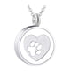 thumbnail image 5 of Collar de cineraria cineraria cineraria de mascota con estampado de pata forma forma forma Joyas de de animales conmemorativos Regalos de memoriales de pérdida de mascotas de Plata, 5 of 5