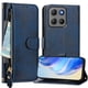 thumbnail image 5 of Funda Billetera Cremallera para Motorola Moto G17 Power con Porta Tarjetas, Soporte y Correa Azul, 5 of 5