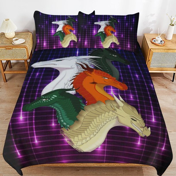 Wings Of Fire WOF Comforter Set 3 Pieces Quilt Cover Set Soft Bedding Sets for All Seasons