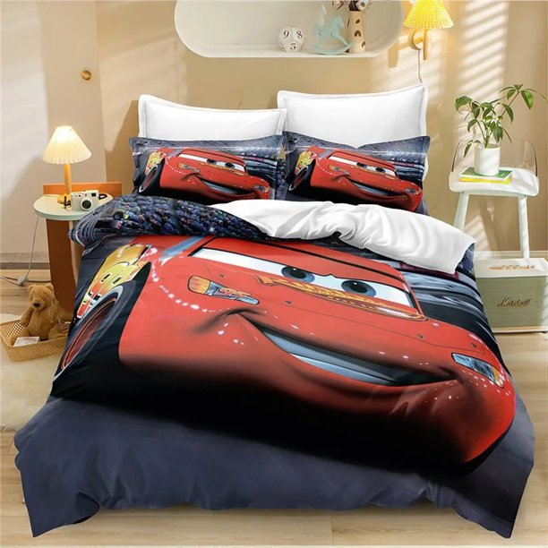 Duvet Cover Cars 3D Printed Duvet Cover Pillowcase 2 Piece or 3 Piece Set Full Size Bedding Sets Gifts for Kids Bedroom Bed Sheets