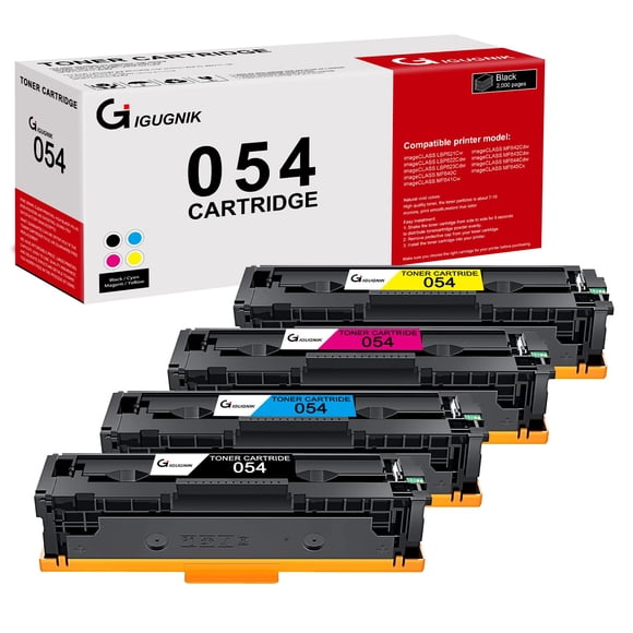 Set de Cartuchos de Tóner IGUGNIK 054 CRG-054 para Impresora Canon