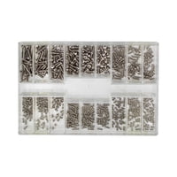 Ioensy - 500 Piezas 18 Tamaños Mini Tuercas De Tornillo A Prueba De Óxido Universales Para Notebook Glass Style A