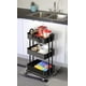 thumbnail image 5 of Rolling Cart Simple Houseware, 3 niveles, metal pesado, negro, 5 of 6