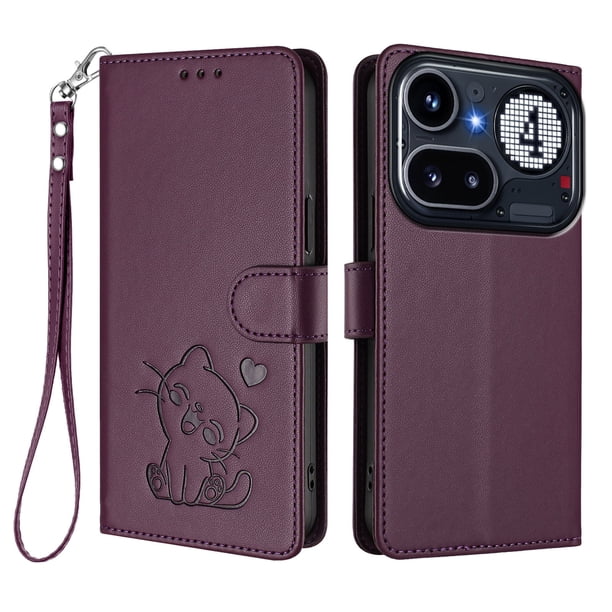 Funda Billetera Magnética para Nothing Phone 4A Pro, Morado Oscuro