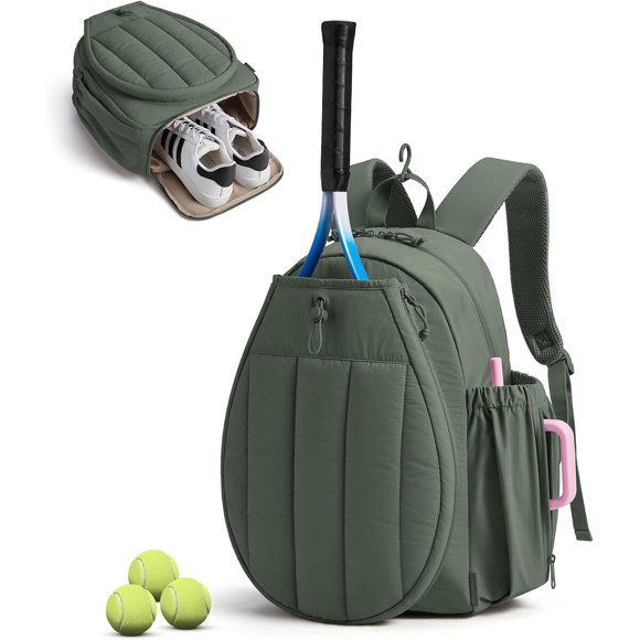 BAGSMART Tennis Gym Bag for Women, Quilted Pickleball 15.6 L