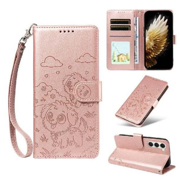 Funda Billetera FOXDOCK Compatible con Tecno Spark 40 Pro 4G, Diseño Perrito Tierno, Ranuras para Tarjetas y Soporte Plegable