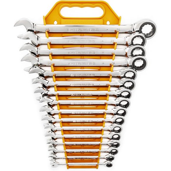Juego de llaves combinadas con trinquete GEARWRENCH, 16 piezas