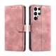 thumbnail image 1 of Funda Cartera para Samsung Galaxy S22 Ultra Tapa con Ranuras, Soporte y Correa Rosa, 1 of 5