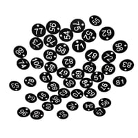 Magideal - Etiquetas Colgantes Portátiles De 100 Números 1 - 100 Etiquetas De Identificación De Equipaje Etiqueta De Llave De Número De Dormitorio De Supermercad - Palabra En Palabra En Blanco Y Negro
