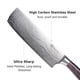 thumbnail image 5 of Cuchillo PAUDIN Nakiri, cuchilla de carne afilada de 7 pulgadas, inoxidable, 5 of 8