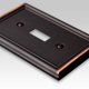 thumbnail image 2 of Placa de pared Amerelle Chelsea 2 Toggle/1 dúplex de acero envejecido, 2 of 4