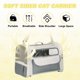 thumbnail image 4 of Transportín para gatos, correa de hombro ajustable, transportín transpirable para perros, bolsa de viaje para mascotas gris, 4 of 7