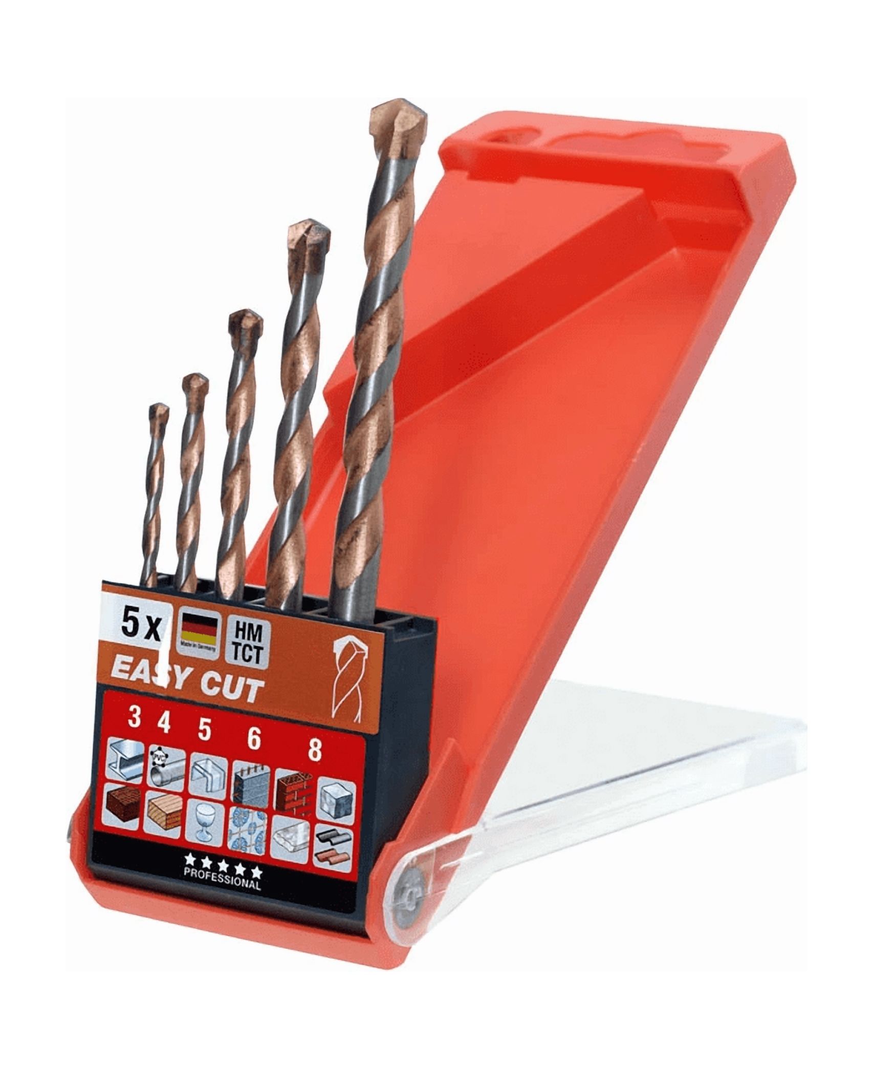 Set Broca Universal Easycut Kwb 49048300 De 3 A 8 Mm