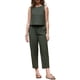 thumbnail image 2 of INSPIRE CHIC Conjunto de descanso de 2 piezas para mujer, top corto sin mangas y pantalones de pierna ancha, conjunto de verano 2XL verde militar, 2 of 6
