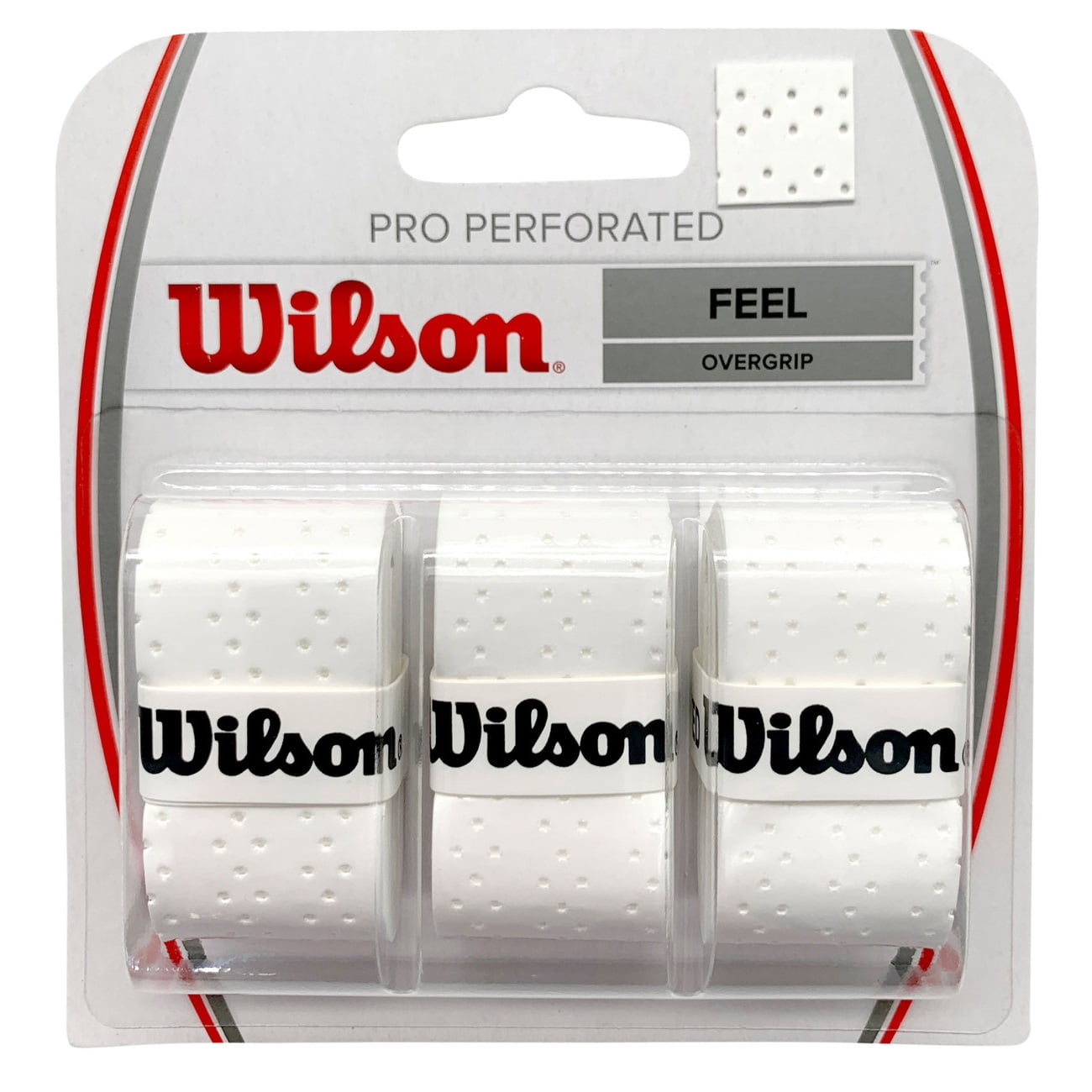 Overgrip Wilson Pro Perforated Blanco X3 Tenis Padel