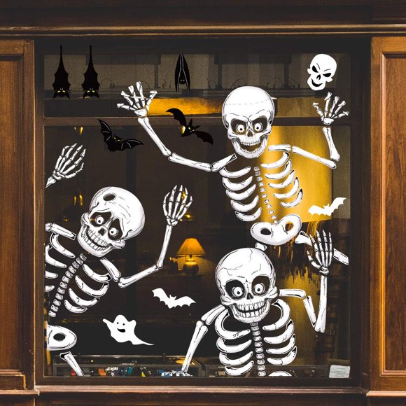 Adhesivos para ventanas de Halloween Tuzuaol, 70 unidades, para cristal