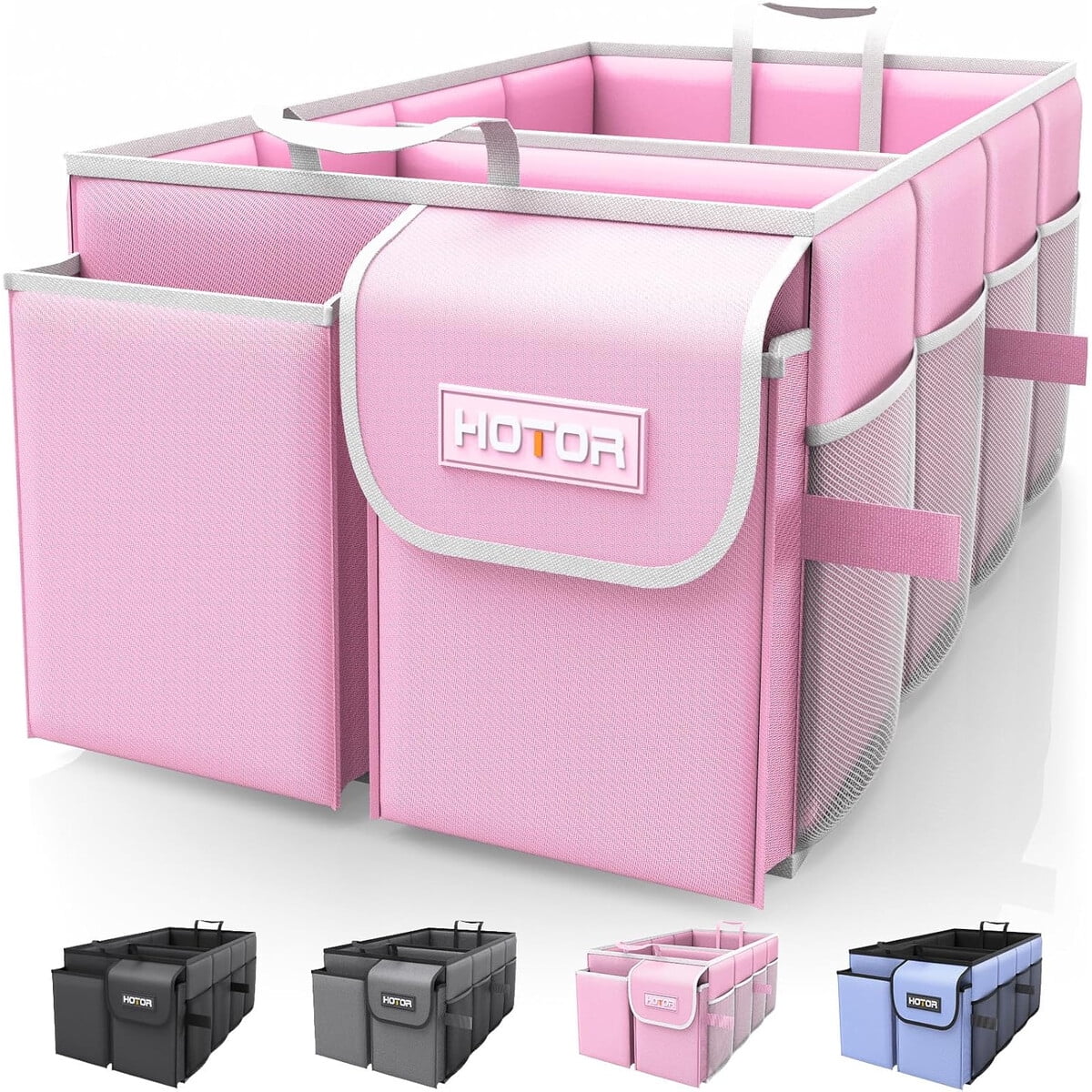 Organizador Maletero Hotor Plegable Rosa 2 Compartimentos Suv