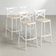 thumbnail image 1 of Pack 4 Taburete Piso Bar O Terraza Apilable 75cm Crossback Danubio Venhoouse Blanco, 1 of 8