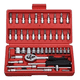 thumbnail image 1 of Set de Herramientas con Dados 46 Piezas, Acero Carbono 1/4″ – Caja Organizadora, Ideal para Mecánica y Hogar, 1 of 5