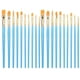 thumbnail image 1 of Juego de 20 pinceles para pintar acuarela, pintura al óleo, suministros para artistas, portalápices azul, 1 of 11