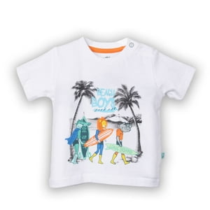 Polera Bebe Niño Blanco Pillin