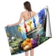 thumbnail image 4 of Pikmin Toalla de playa de secado rápido con diseño temático, regalo para mujeres y niñas, ideal para cumpleaños, fans, amantes de la música, uso en la playa o al aire libre, 78 × 150 cm, 4 of 6