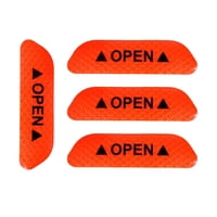 Magideal - Cinta Reflectante De 4 Piezas, Color Brillante, Resistente A , A Prueba De Arañazos, Tira Reflectora, Pegatinas Universales Para Puerta De , Naranja