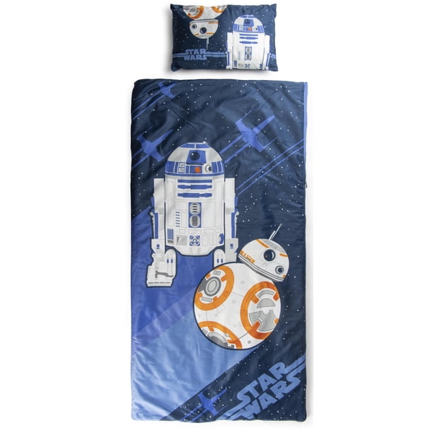 Jay Franco Set De Almohada Y Manta De Star Wars – Saco De Dormir Infantil De 137x61 Cm Con Almohada De Felpa, Cremallera, Ligero, Ideal Para Viajes Y Pijamadas